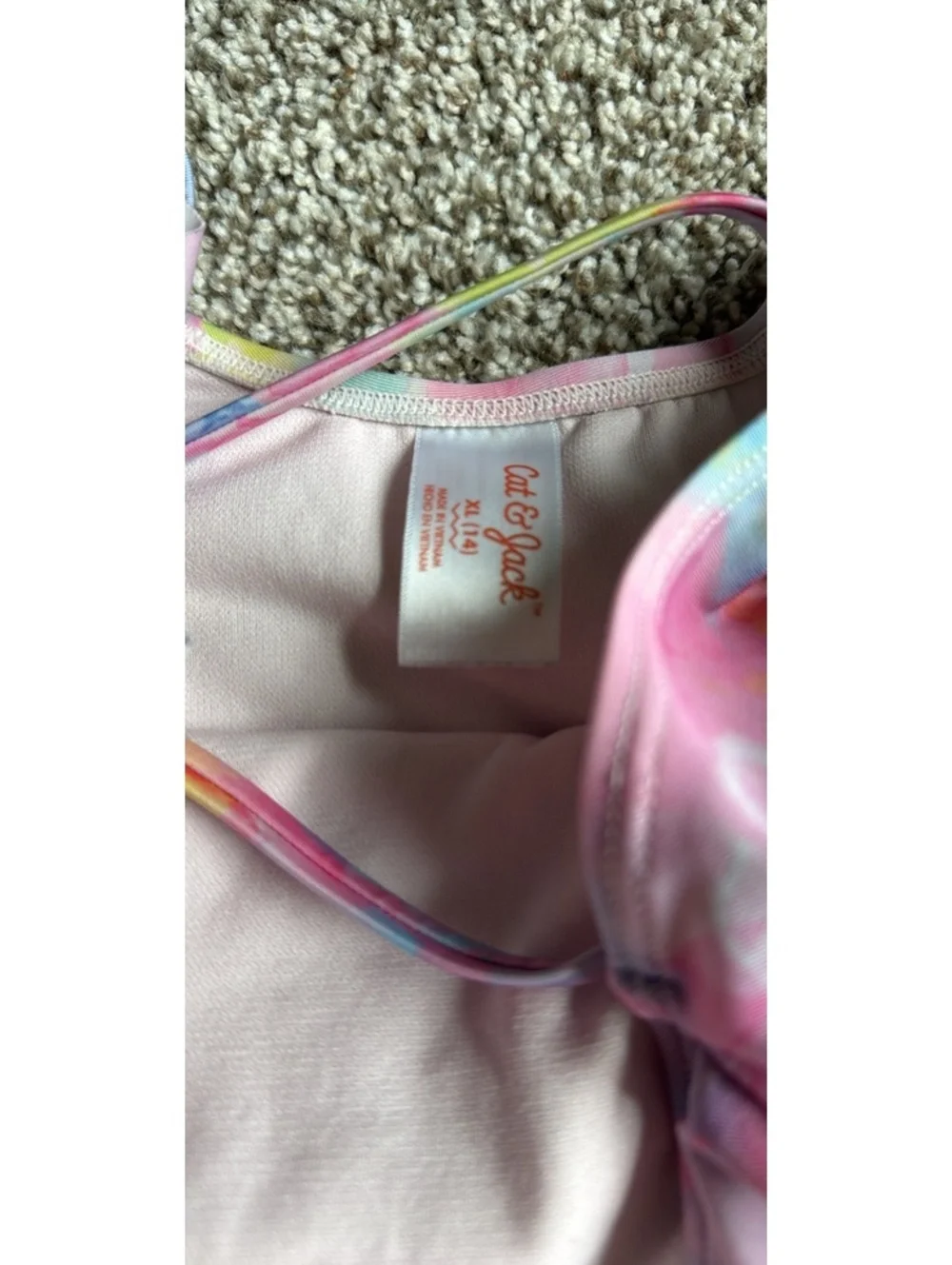Girls floral tie dye swimsuit